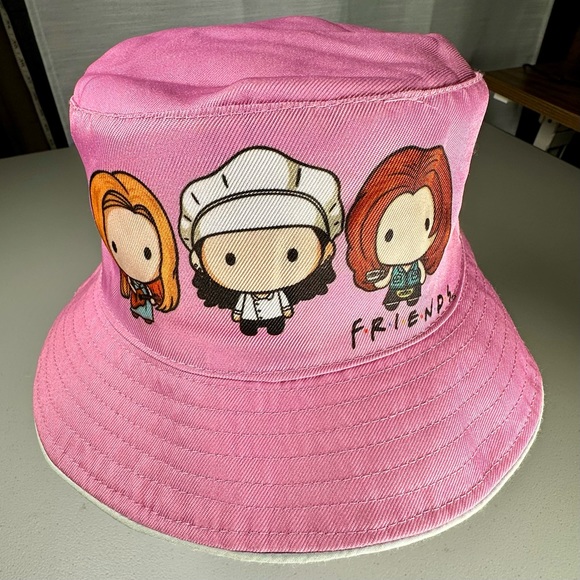Friends Television Show MAD Engine Pink/Tie Dyed Reversible Bucket Hat - Picture 4 of 8